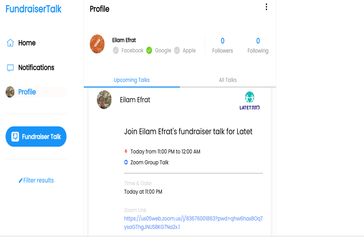 How it works: Fundraisertalk